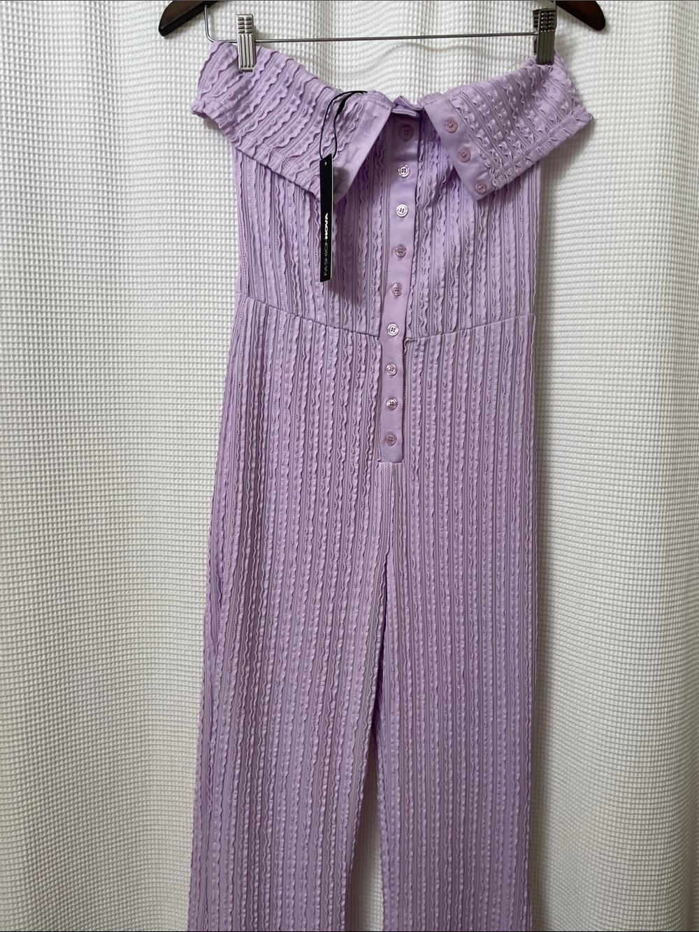 Fashion Nova Strapless Lilac Jumpsuit ( New with tag)